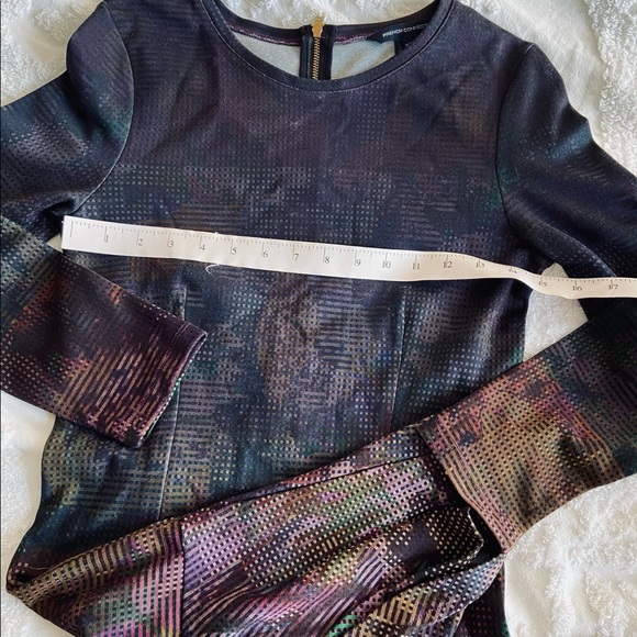 French Connection A line dress size 6 purple mix fall perfect colors - Picture 4 of 8